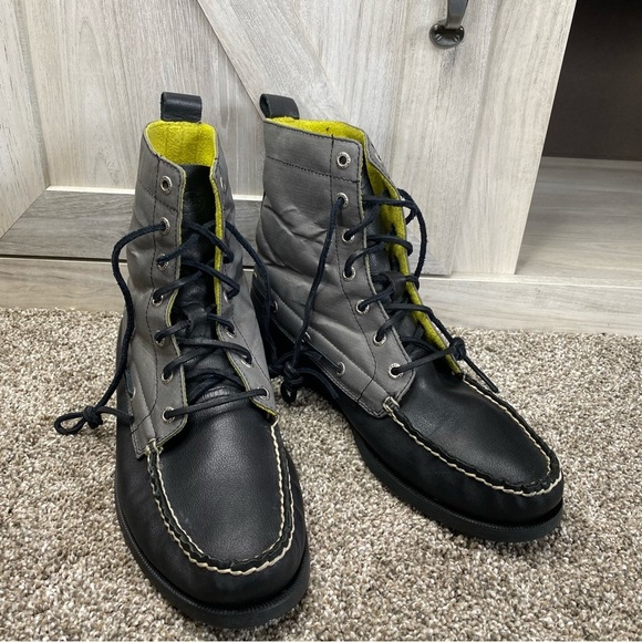 Sperry Topsiders Cloud Original Chukka Black Gray Leather Boot 12 - Picture 4 of 12